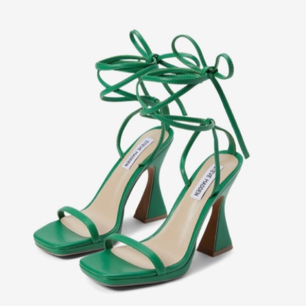Steve Madden Green Lafayette Sandal Heels